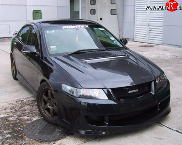 15 999 р. Передний бампер Mugen Style Honda Accord 7 CL седан дорестайлинг (2002-2005) (Без сетки, Неокрашенный)  с доставкой в г. Самара