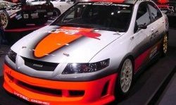 15 999 р. Передний бампер Mugen Style Honda Accord 7 CL седан дорестайлинг (2002-2005) (Без сетки, Неокрашенный)  с доставкой в г. Самара. Увеличить фотографию 2