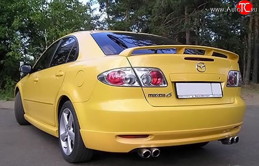 7 349 р. Накладка заднего бампера AERO Mazda 6 GG седан дорестайлинг (2002-2005) (Неокрашенная)  с доставкой в г. Самара