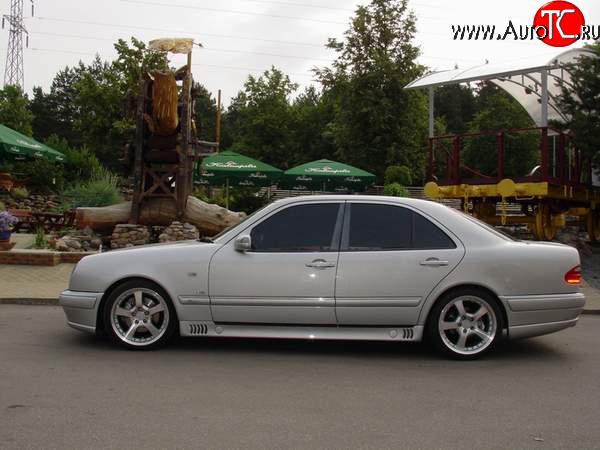 9 799 р. Пороги накладки Lorinzer Mercedes-Benz E-Class W210 дорестайлинг седан (1996-1999) (Неокрашенные)  с доставкой в г. Самара