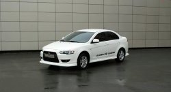 4 749 р. Пороги накладки Global-Tuning  Mitsubishi Lancer  10 CY (2007-2017) седан дорестайлинг, хэтчбэк дорестайлинг, седан рестайлинг, хэтчбек 5 дв рестайлинг (Неокрашенные)  с доставкой в г. Самара. Увеличить фотографию 2