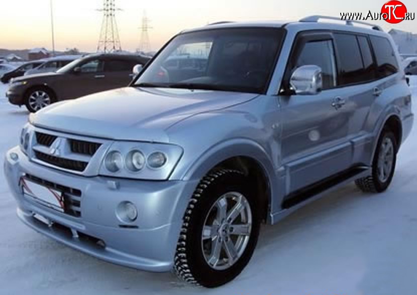 10 599 р. Накладка переднего бампера Sport Mitsubishi Pajero 3 V70 дорестайлинг (1999-2003) (Неокрашенная)  с доставкой в г. Самара