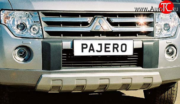 10 499 р. Накладка переднего бампера GT Dynamics Mitsubishi Pajero 4 V90 дорестайлинг (2006-2011) (Дорестайлинг, Неокрашенная)  с доставкой в г. Самара
