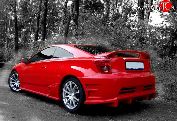 8 899 р. Задний бампер Dark Weber Toyota Celica T230 (1999-2006) (стеклопластик жёсткий, Неокрашенный)  с доставкой в г. Самара
