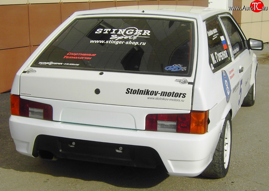 649 р. Накладка на задний номер Evo Лада 21099 (1990-2004) (Неокрашенная)  с доставкой в г. Самара