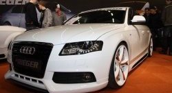 19 899 р. Накладка на передний бампер Rieger Audi A4 B8 дорестайлинг, седан (2007-2011)  с доставкой в г. Самара. Увеличить фотографию 2