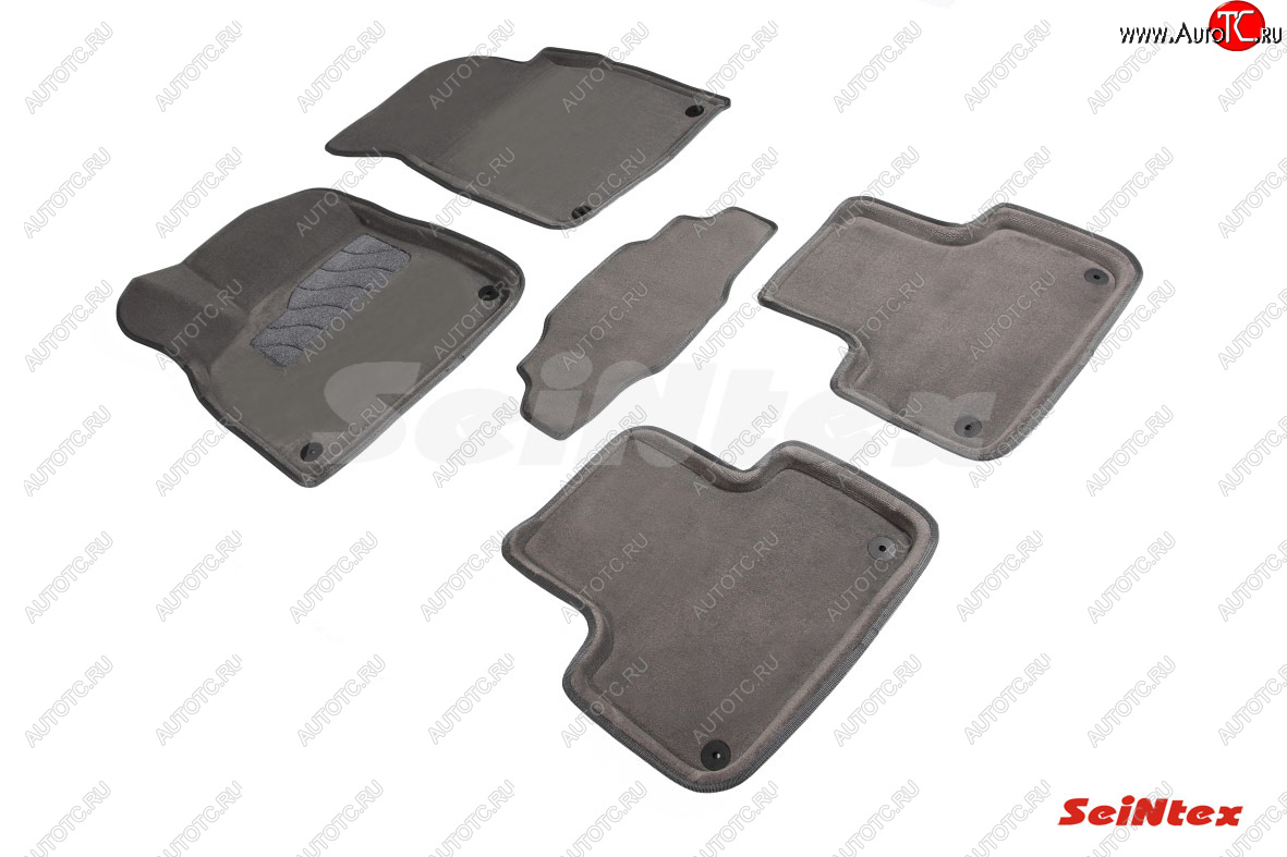7 649 р. Текстильные коврики в салон SEINTEX 3D серые  Audi Q7  4M (2015-2022) дорестайлинг, рестайлинг  с доставкой в г. Самара