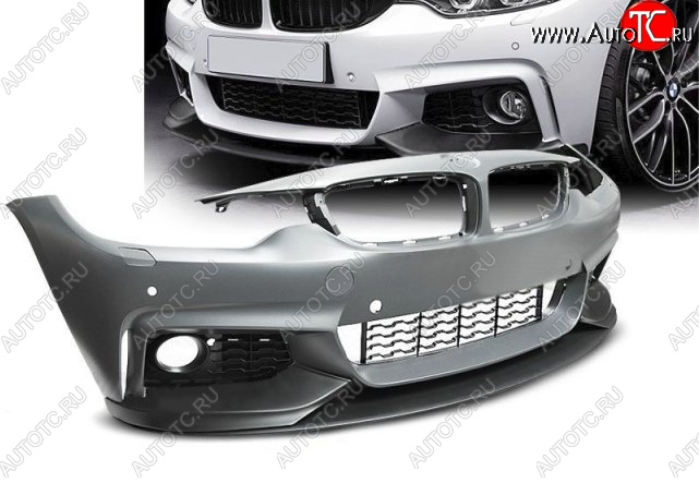 61 499 р. Передний бампер M-performance BMW 4 серия F36 лифтбэк дорестайлинг (2014-2017) (Неокрашенный)  с доставкой в г. Самара