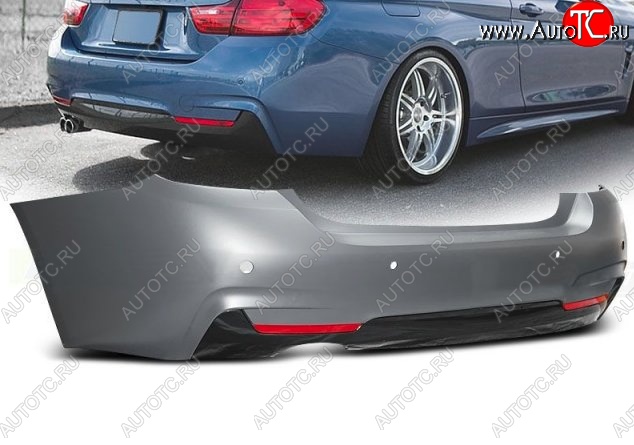 44 149 р. Задний бампер M-pakiet BMW 4 серия F32 купе рестайлинг (2017-2020) (Неокрашенный)  с доставкой в г. Самара