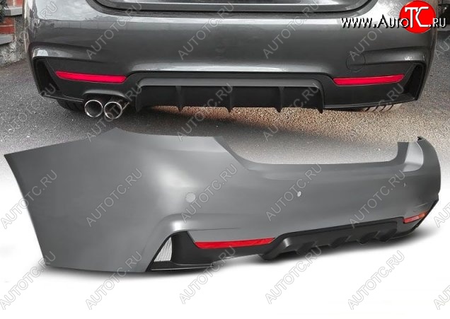49 399 р. Задний бампер M-performance BMW 4 серия F32 купе рестайлинг (2017-2020) (Неокрашенный)  с доставкой в г. Самара
