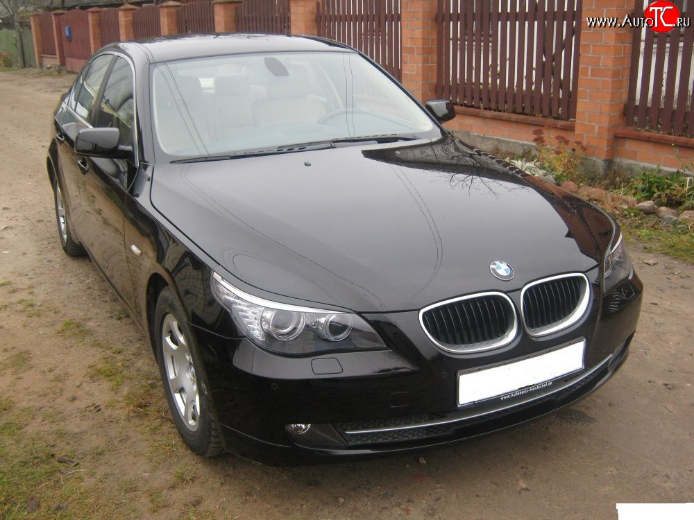 739 р. Реснички Style на фары BMW 5 серия E60 седан дорестайлинг (2003-2007)  с доставкой в г. Самара