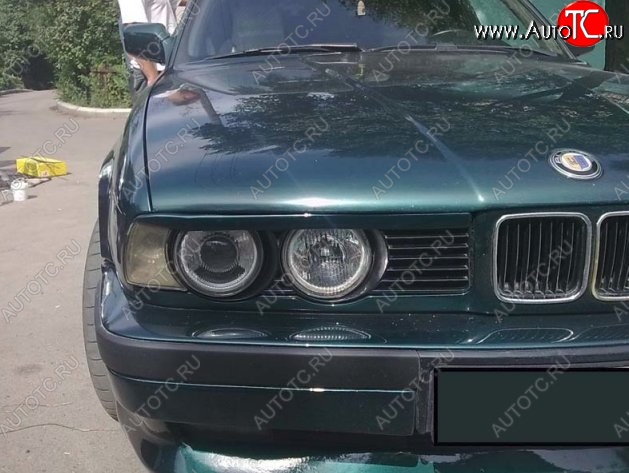 1 649 р. Реснички на фары CT v1 BMW 5 серия E34 универсал (1988-1996) (Неокрашенные)  с доставкой в г. Самара