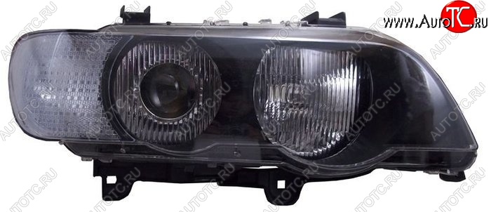 11 999 р. Правая передняя фара SAT (линза, белый поворот) BMW X5 E53 дорестайлинг (1999-2003)  с доставкой в г. Самара