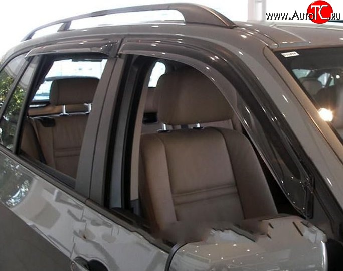 999 р. Комплект дефлекторов окон (ветровиков) 4 шт. Russtal BMW X5 E70 рестайлинг (2010-2013)  с доставкой в г. Самара