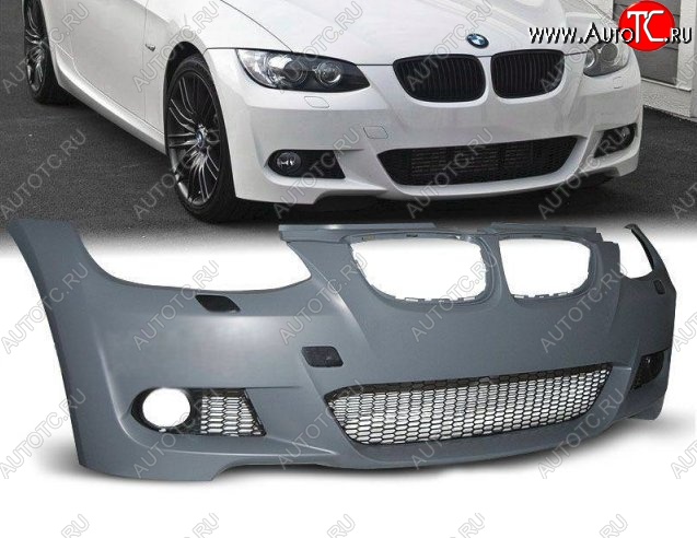 40 899 р. Передний бампер (E92) M-pakiet BMW 3 серия E92 купе дорестайлинг (2005-2010) (Неокрашенный)  с доставкой в г. Самара