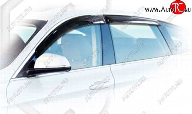 1 999 р. Дефлектора окон CA-Plastiс BMW 3 серия F30 седан рестайлинг (2015-2018) (Classic черный, Без хром.молдинга)  с доставкой в г. Самара