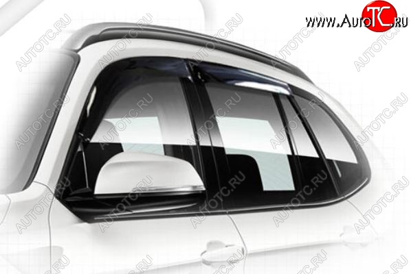 1 999 р. Дефлектора окон CA-Plastiс BMW X1 E84 (2009-2015) (Classic полупрозрачный, Без хром.молдинга)  с доставкой в г. Самара