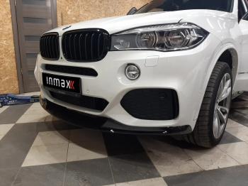 19 999 р. Сплиттер переднего бампера M-Performance  BMW X5  F15 (2013-2018) (цвет: черный глянец)  с доставкой в г. Самара. Увеличить фотографию 2