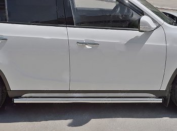 18 799 р. Защита порогов из круглой трубы d63 мм SLITKOFF v2 Brilliance V5 (2012-2018)  с доставкой в г. Самара. Увеличить фотографию 2