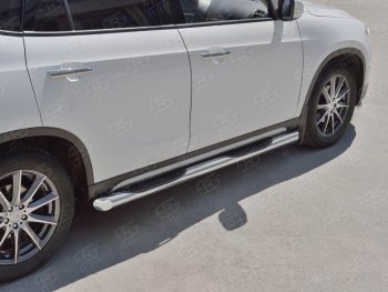 24 549 р. Защита порогов из трубы d76 мм с пластиковыми вставками для ног SLITKOFF v1 Brilliance V5 (2012-2018)  с доставкой в г. Самара. Увеличить фотографию 4