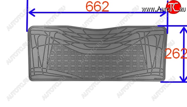 369 р. Универсальный коврик заднего ряда Norplast (662х262 мм) Volvo XC70 рестайлинг (2013-2016) (Черный)  с доставкой в г. Самара