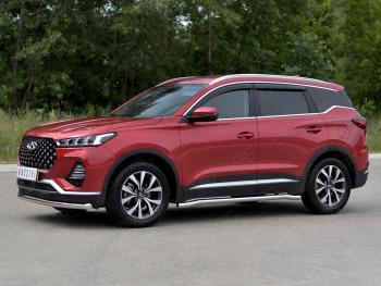 14 549 р. Защита переднего бампера (Ø63 мм, нержавейка) SLITKOFF Chery Tiggo 7 PRO (2019-2025)  с доставкой в г. Самара. Увеличить фотографию 3