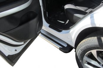 10 699 р. Пороги алюминиевые Slitkoff Chery Tiggo 7 PRO (2019-2025) (Luxe Silver)  с доставкой в г. Самара. Увеличить фотографию 6