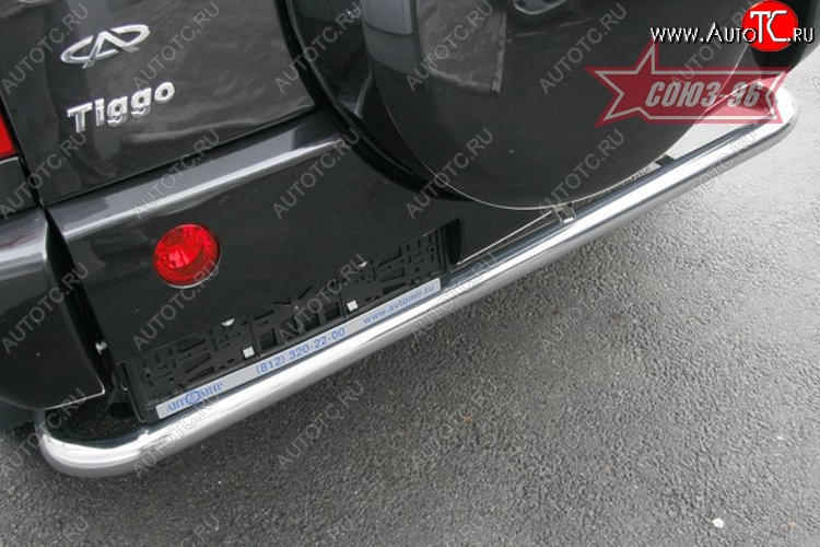 8 009 р. Защита заднего бампера Souz-96 (d60) Chery Tiggo T11 дорестайлинг (2005-2013)  с доставкой в г. Самара