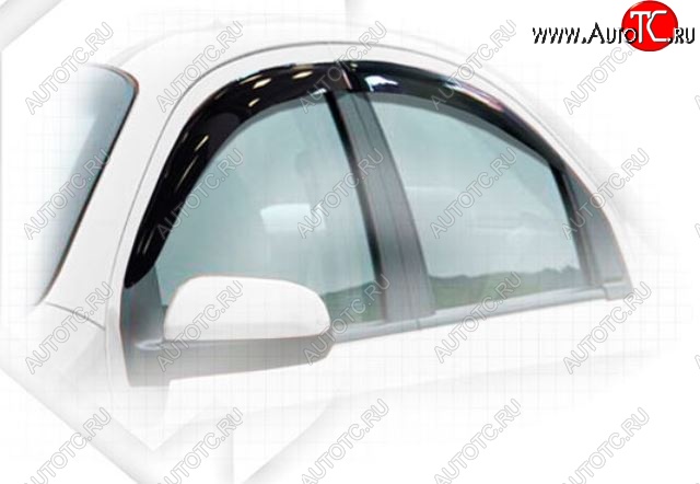 2 199 р. Дефлектора окон CA-Plastiс Chevrolet Aveo T250 седан рестайлинг (2006-2011) (Classic полупрозрачный, Без хром.молдинга)  с доставкой в г. Самара