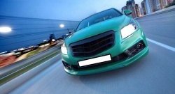 3 529 р. Радиаторная решётка (дорестайлинг) Sport v2 Chevrolet Cruze J305 хэтчбек рестайлинг (2012-2015) (Неокрашенная)  с доставкой в г. Самара. Увеличить фотографию 4