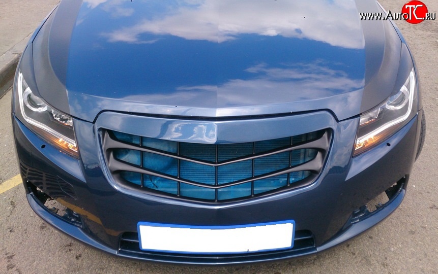 3 529 р. Радиаторная решётка (дорестайлинг) Sport v2 Chevrolet Cruze J305 хэтчбек рестайлинг (2012-2015) (Неокрашенная)  с доставкой в г. Самара