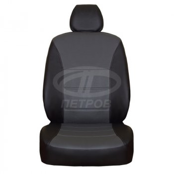 5 699 р. Чехлы на сиденья (экокожа) ПЕТРОВ Орегон  Chevrolet Cruze ( J300,  J305,  J308,  D2LC,  D2LC-K) (2009-2018) седан дорестайлинг, хэтчбек дорестайлинг, седан рестайлинг, универсал рестайлинг, хэтчбек рестайлинг (черный/серый)  с доставкой в г. Самара. Увеличить фотографию 2