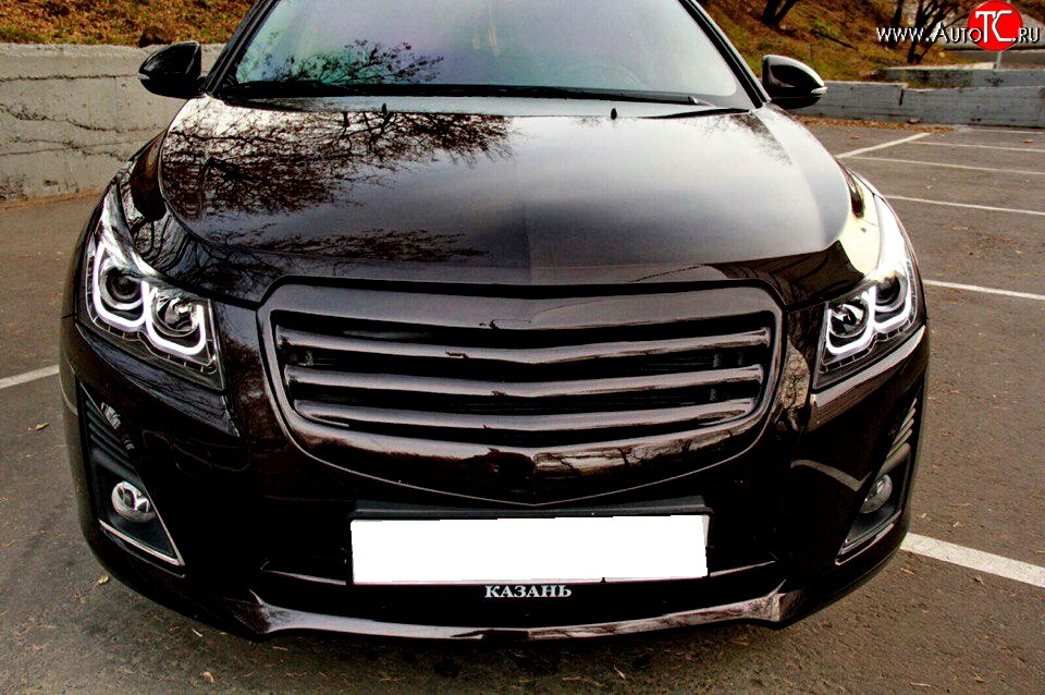 3 499 р. Решётка радиатора Mercedes Style v2 Chevrolet Cruze J305 хэтчбек рестайлинг (2012-2015) (Неокрашенная)  с доставкой в г. Самара