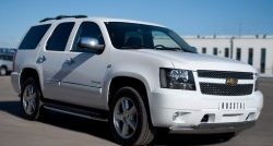 21 499 р. Защита переднего бампера (2 трубыØ76х42 мм, нержавейка) Russtal Chevrolet Tahoe GMT900 5 дв. (2006-2013)  с доставкой в г. Самара. Увеличить фотографию 3