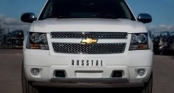 21 499 р. Защита переднего бампера (2 трубыØ76х42 мм, нержавейка) Russtal Chevrolet Tahoe GMT900 5 дв. (2006-2013)  с доставкой в г. Самара. Увеличить фотографию 4