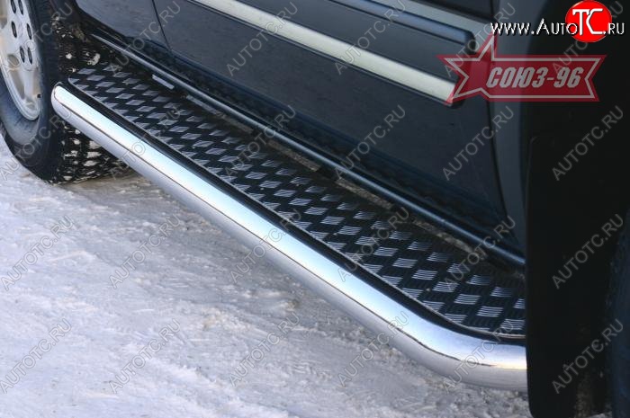 21 644 р. Защита порогов с листом Souz-96 (d76). Chevrolet Tahoe GMT900 5 дв. (2006-2013)  с доставкой в г. Самара