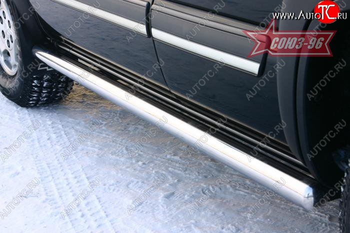 15 839 р. Защита порогов Souz-96 (d76) Chevrolet Tahoe GMT900 5 дв. (2006-2013)  с доставкой в г. Самара