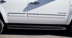 16 949 р. Защита порогов SLITKOFF из круглой трубы диаметром 42 мм (рестайлинг) Chevrolet Tahoe GMT900 5 дв. (2006-2013)  с доставкой в г. Самара. Увеличить фотографию 4