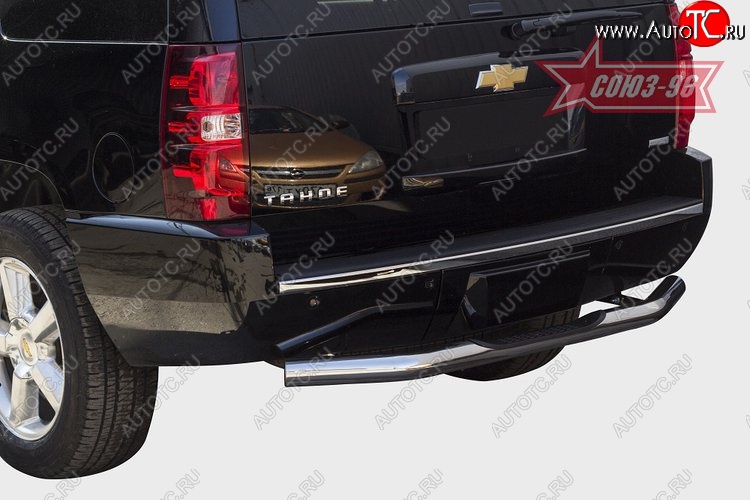 16 739 р. Защита заднего бампера с подножкой пластиковой (d76) Souz-96 Chevrolet Tahoe GMT900 5 дв. (2006-2013)  с доставкой в г. Самара