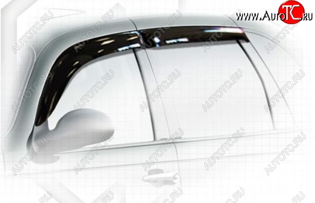 2 079 р. Комплект дефлекторов окон (ветровиков) 4 шт. CA Plastic (полупрозрачные) Chrysler PT Cruiser  дорестайлинг (2000-2005) (Classic полупрозрачный, Без хром.молдинга)  с доставкой в г. Самара