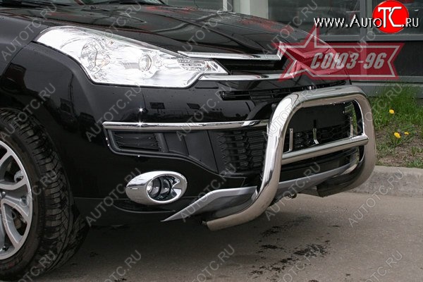 18 314 р. Защита переднего бампера Souz-96 (d76) CITROEN C-crosser (2007-2012)  с доставкой в г. Самара
