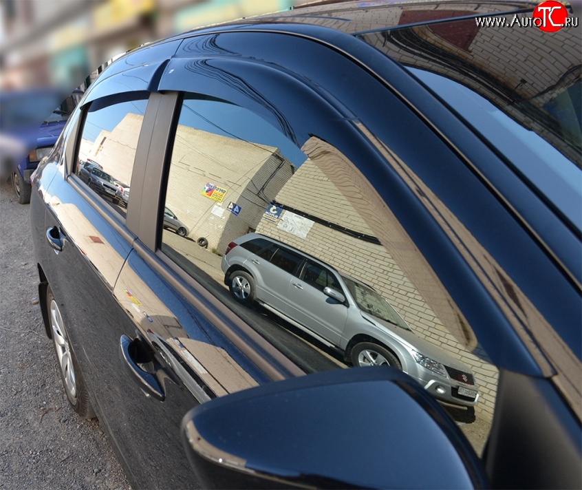 999 р. Комплект дефлекторов окон (ветровиков) 4 шт. (седан) Russtal CITROEN C-elysee дорестайлинг (2012-2017)  с доставкой в г. Самара