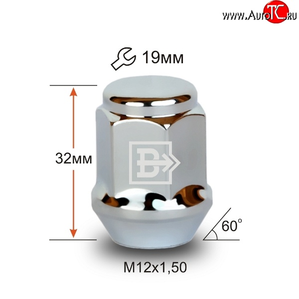 69 р. Колёсная гайка Вектор M12 1.5    с доставкой в г. Самара