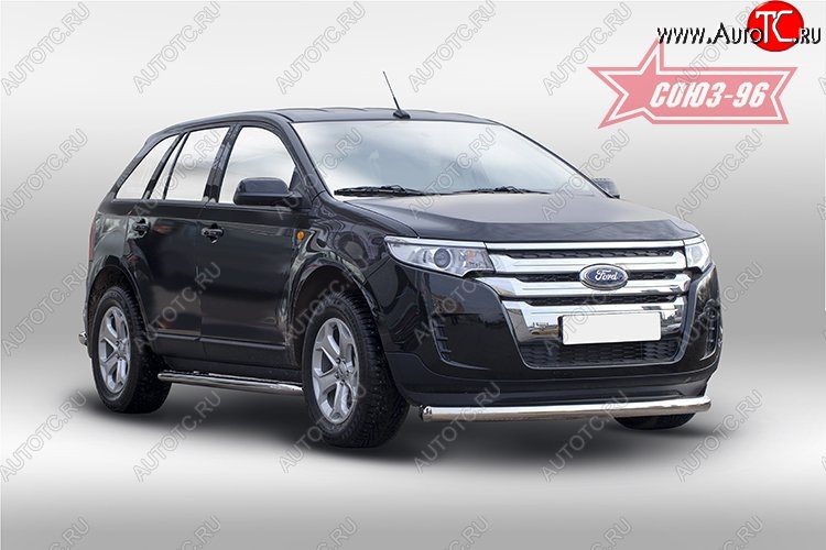 17 729 р. Защита переднего бампера одинарная Souz-96 (d76). Ford Edge CD539 дорестайлинг (2015-2018)  с доставкой в г. Самара