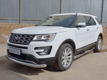 16 949 р. Одинарная защита переднего бампера диаметром 76 мм Ford Explorer U502 1-ый рестайлинг, 5 дв. (2015-2018)  с доставкой в г. Самара. Увеличить фотографию 2
