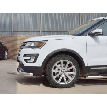 16 949 р. Одинарная защита переднего бампера диаметром 76 мм Ford Explorer U502 1-ый рестайлинг, 5 дв. (2015-2018)  с доставкой в г. Самара. Увеличить фотографию 3