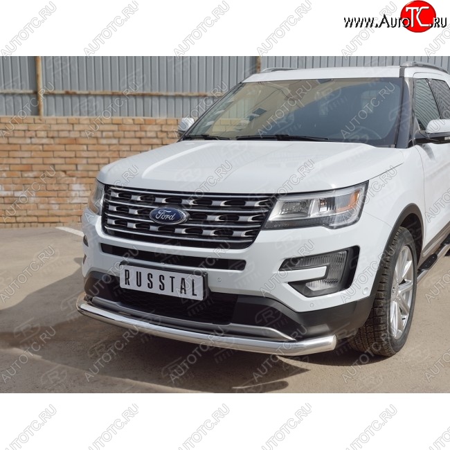 16 949 р. Одинарная защита переднего бампера диаметром 76 мм Ford Explorer U502 1-ый рестайлинг, 5 дв. (2015-2018)  с доставкой в г. Самара