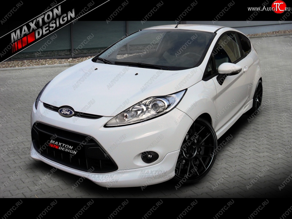 21 149 р. Накладка на передний бампер Maxton Ford Fiesta 6 хэтчбэк 3 дв. дорестайлинг (2008-2013)  с доставкой в г. Самара