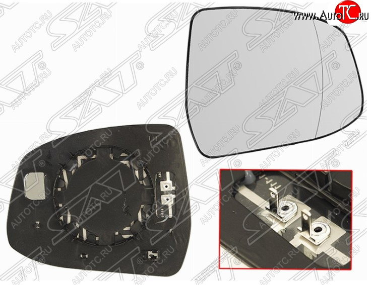 519 р. Правое полотно зеркала SAT (асферическое, с обогревом) Ford Focus 3 седан дорестайлинг (2011-2015)  с доставкой в г. Самара