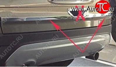 2 399 р. Нижняя накладка на крышку багажника СТ Ford Kuga 2 дорестайлинг (2013-2016)  с доставкой в г. Самара